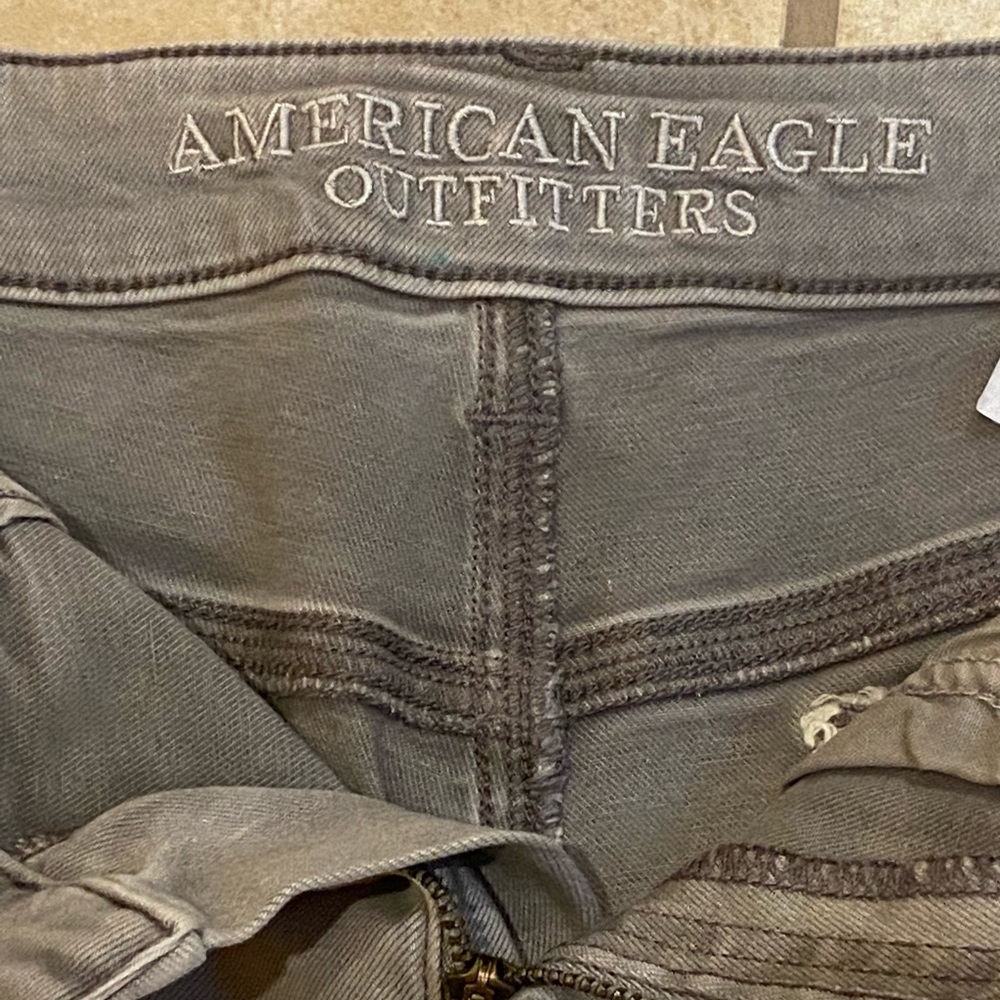 AEO Twill X Hi-Rise Shortie - Gray - Picture 4 of 4